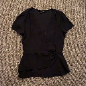 Black peplum blouse